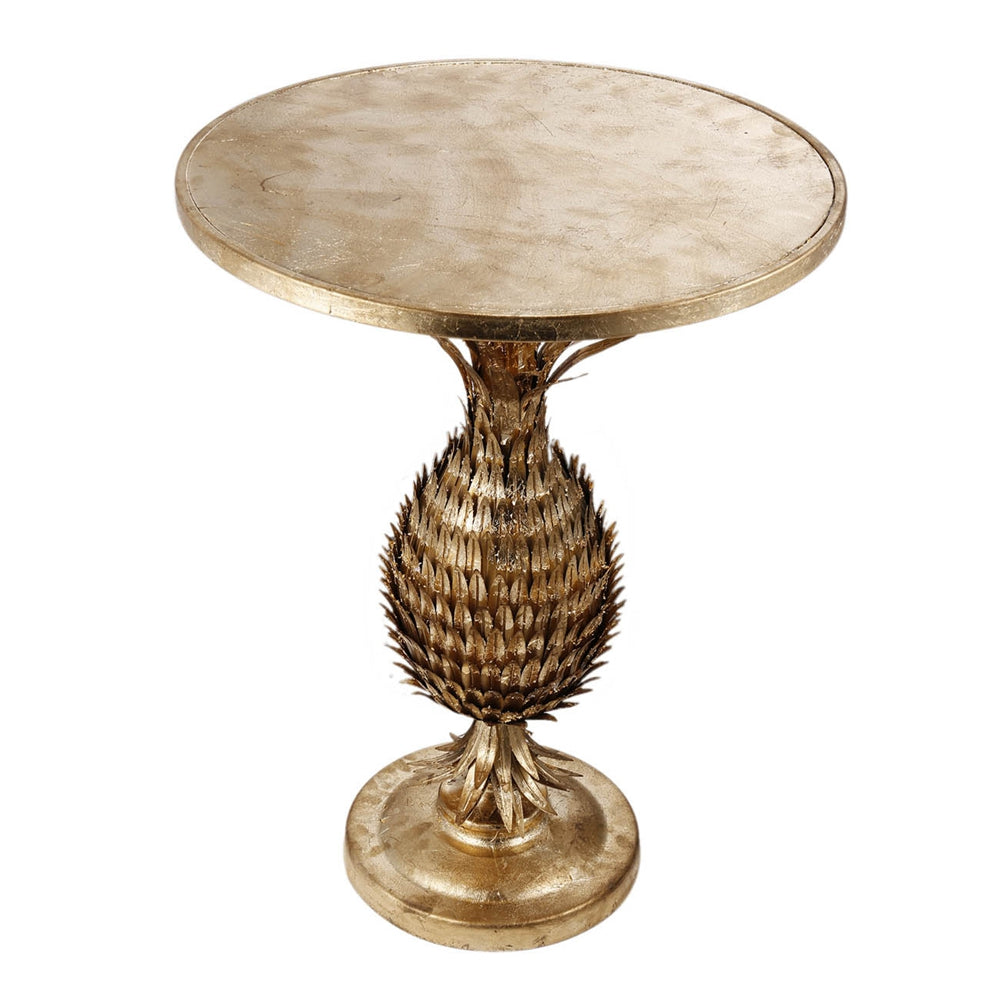 20.5X20.5X26.8" Pineapple Table Gold Primary Living Space Art Deco,Luxury,Modern,Vintage Iron