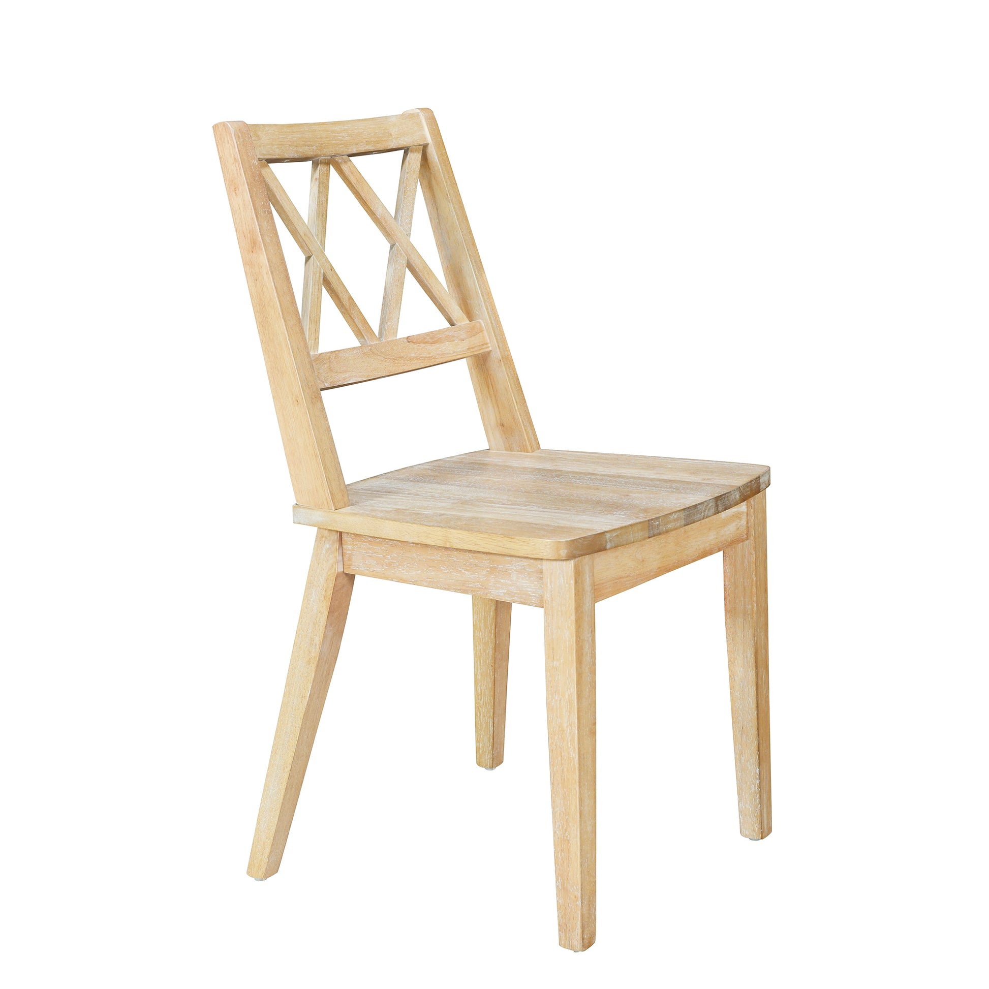 Mid Century 5 Piece Extendable Round Dining Table Set With 15.7" Removable Leaf And 4 Cross Back Dining Chairs, Natural Wood Dining Room Extendable Rubberwood Oval Dining Table With Chair Wood Wood Natural Seats 4 Removable Leaf Mid Century Modern Oval