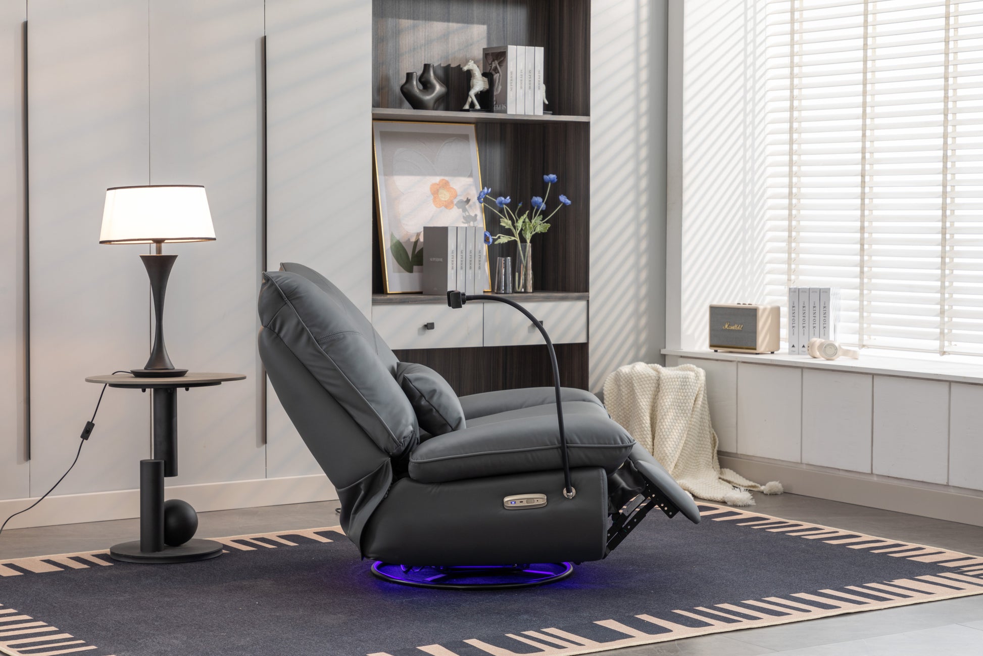 270 Swivel Glider Recliner Chair, Power Recliner Rocking Chair, Usb Po