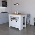 White 2 Door Kitchen Island White White Kitchen Rectangular Stationary Kitchen Islands Wood Medium 40 55In