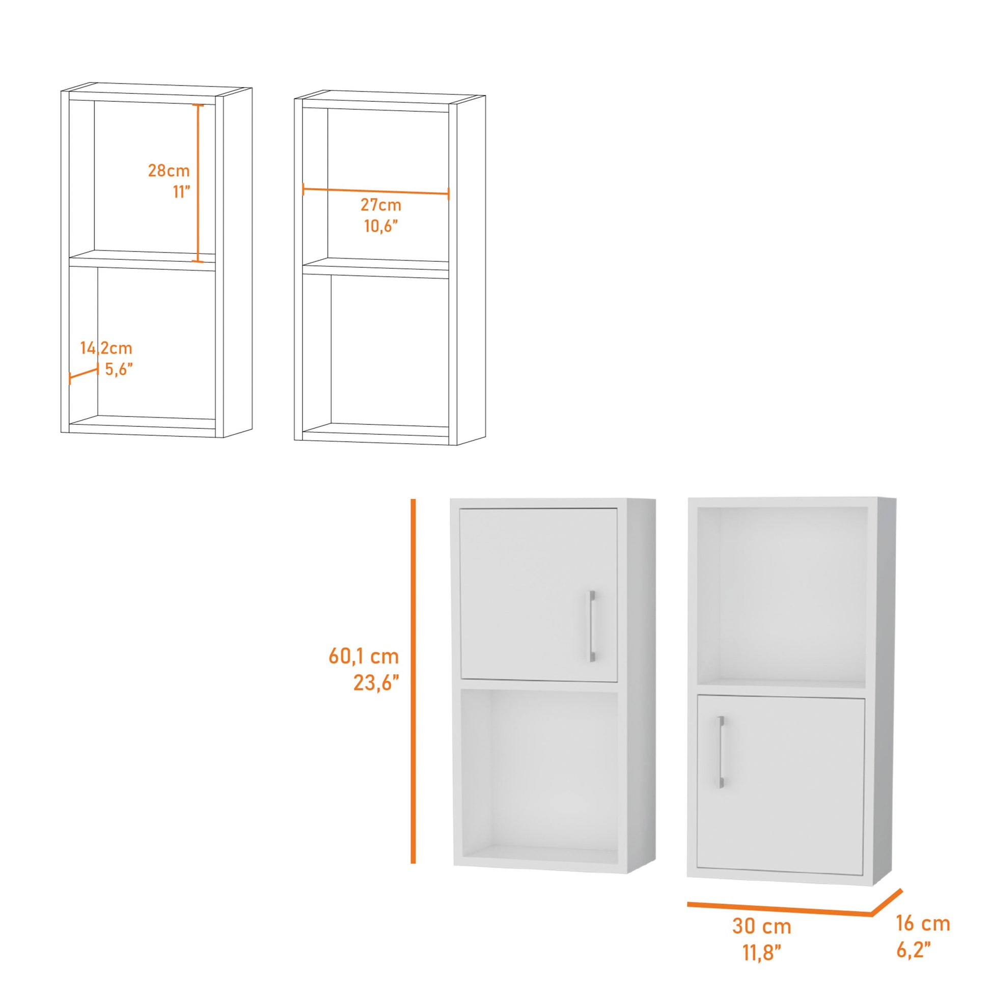 White 2 Bathroom Medicine Cabinets With Open Shelf White 1 1 Up To 17 In Up To 23 In Bathroom Wall Mounted 5 10 Inches Wood