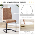 Modern Dining Chairs, Technology Cloth High Back Upholstered Side Chair With C Shaped Tube Black Metal Legs For Dining Room Kitchen Vanity Club Guest Office Chair Set Of 4 Brown 1162 Brown Foam Fabric