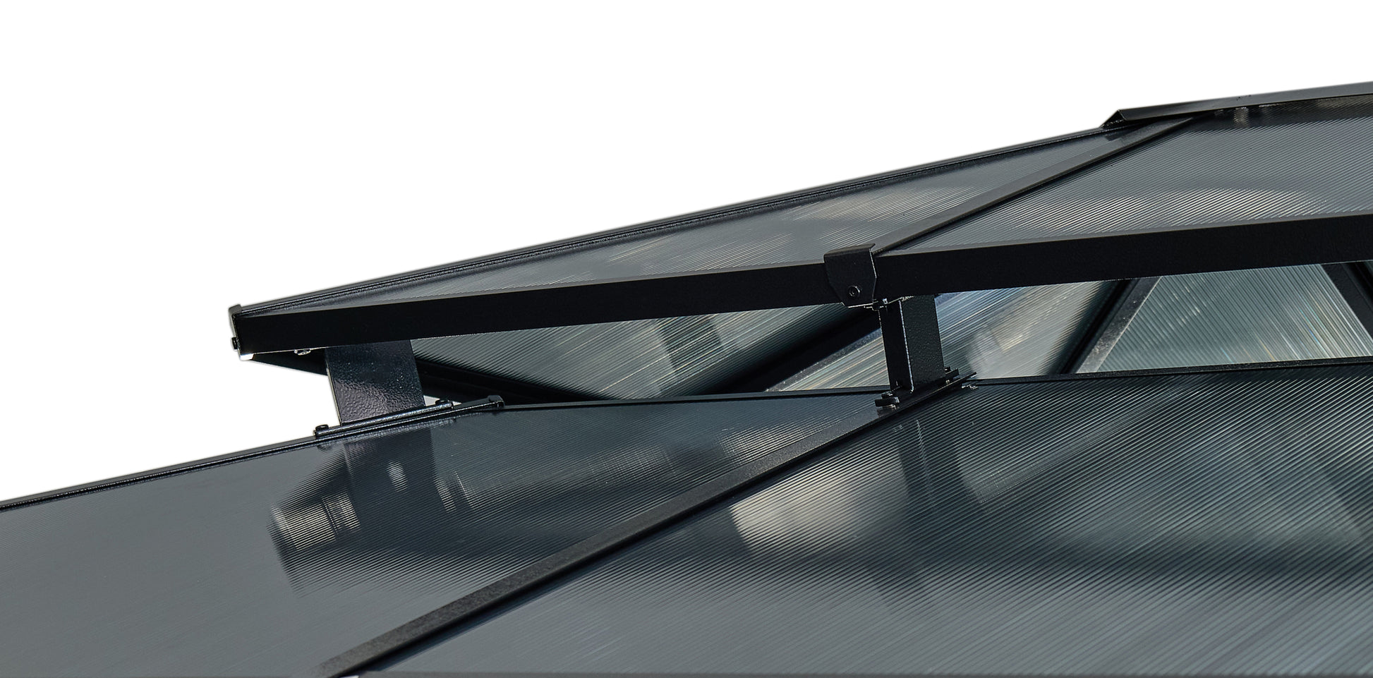 12' X 16' Hardtop Wood Gazebo For Patios, Outdoor Framed Gazebo With Polycarbonate Double Roof Canopy, Solid Wooden Framed Gazebo With Privacy Curtains And Mosquito Nettings For Garden, Backyard Black Aluminium