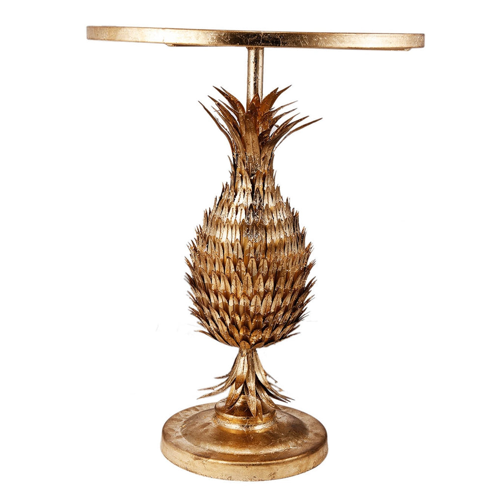 20.5X20.5X26.8" Pineapple Table Gold Primary Living Space Art Deco,Luxury,Modern,Vintage Iron