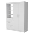 White 3 Drawer Armoire White Bedroom Wood