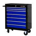 7 Drawers Multifunctional Tool Cart With Wheels Black Blue Black Blue Steel