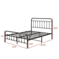 Full Metal Platform Bed Frame With Headboard, Strong Slat Support, No Box Spring Needed,Easy Assembly Black Box Spring Not Required Full Black Metal Bedroom Bed Frame Metal