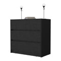 Black 3 Drawer Dresser Black Bedroom Wood