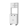 Emily White 1 Drawer Kitchen Pantry - White White