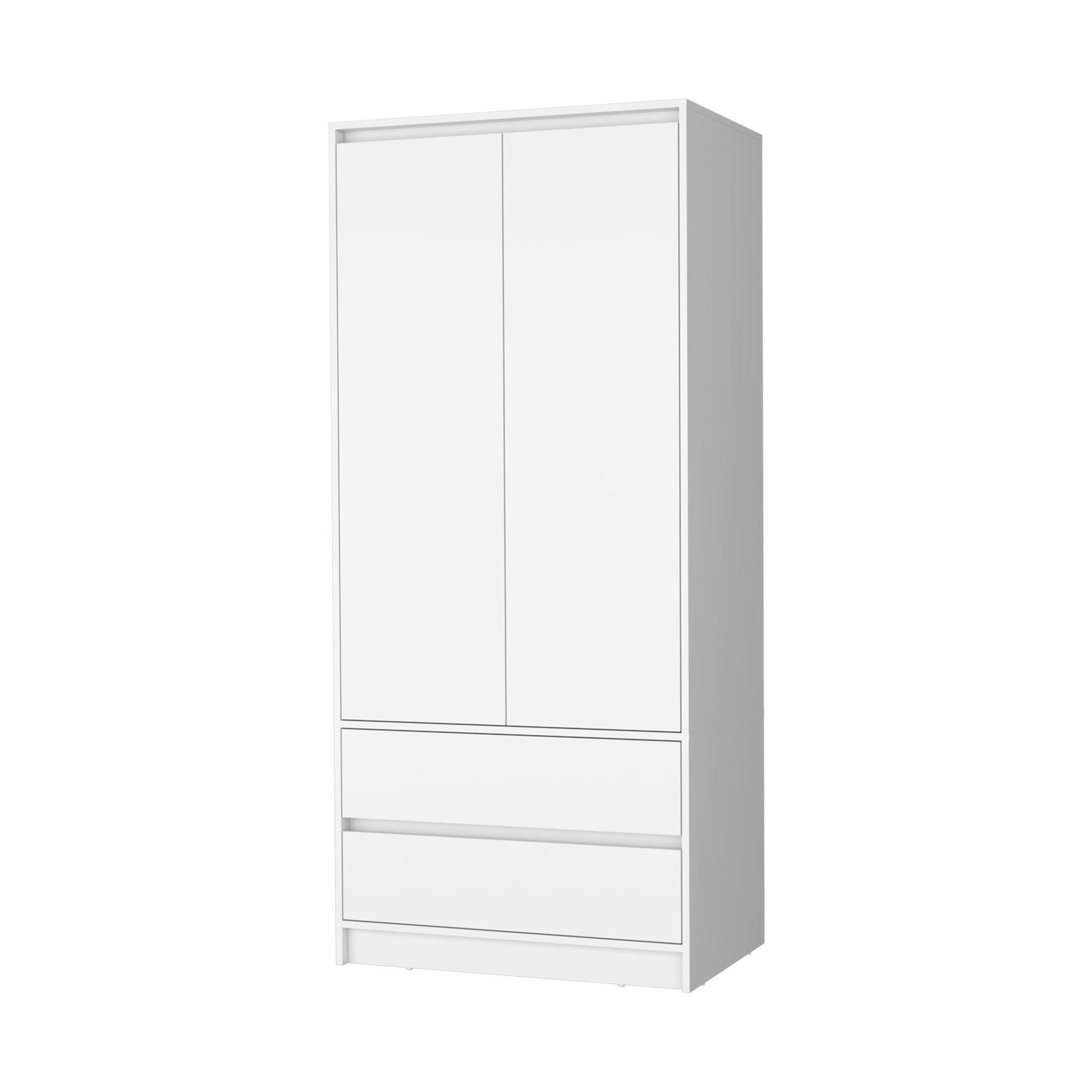 White 2 Drawer Armoire White White Bedroom Wood