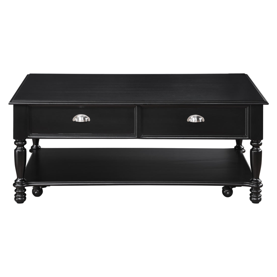 Classic Design Black Finish Lift Top Cocktail Table With Casters Bottom Shelf Wooden Traditional Living Room Furniture Black Primary Living Space Classic,Traditional Rectangular Coffee & End Tables Wood