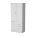 White 2 Drawer Wardrobe White White Bedroom Wood