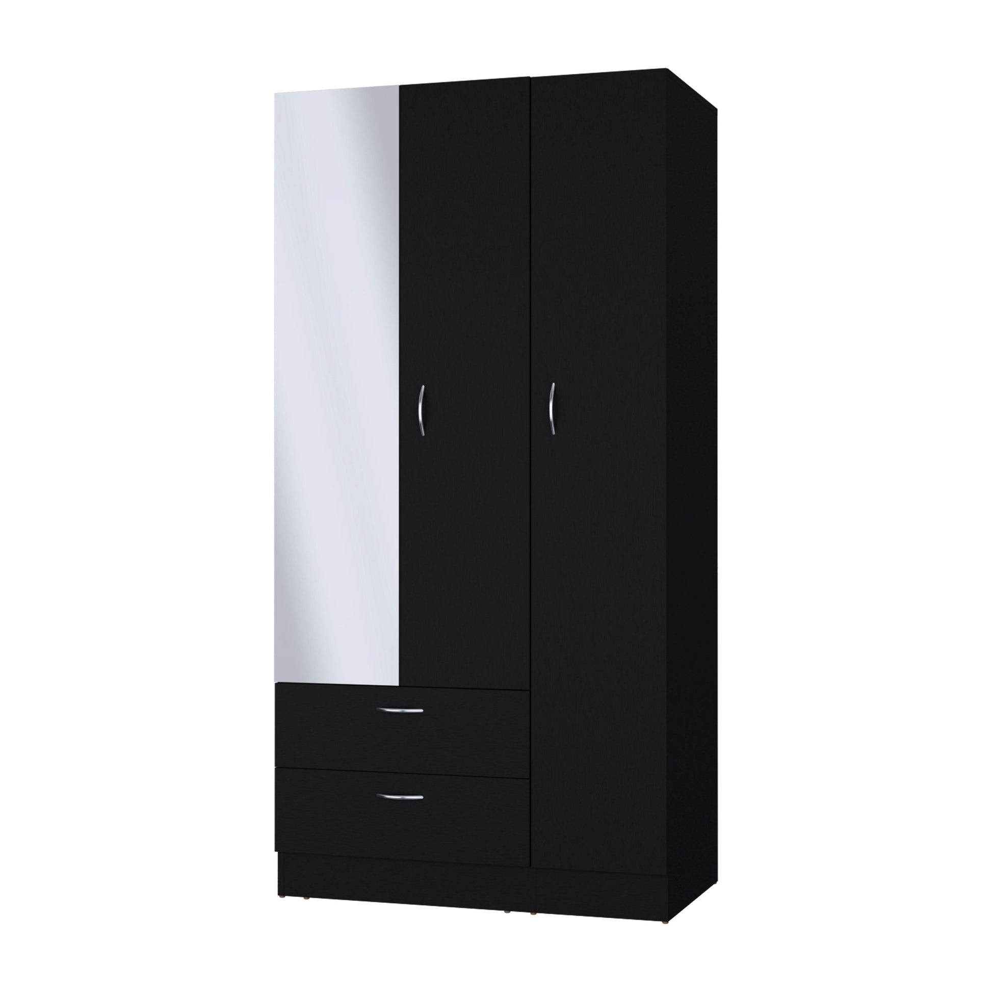 Black 2 Drawer Wardrobe Black Bedroom Wood