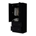 Black 2 Drawer Wardrobe Black Bedroom Wood