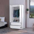 White 2 Drawer Armoire White White Bedroom Wood