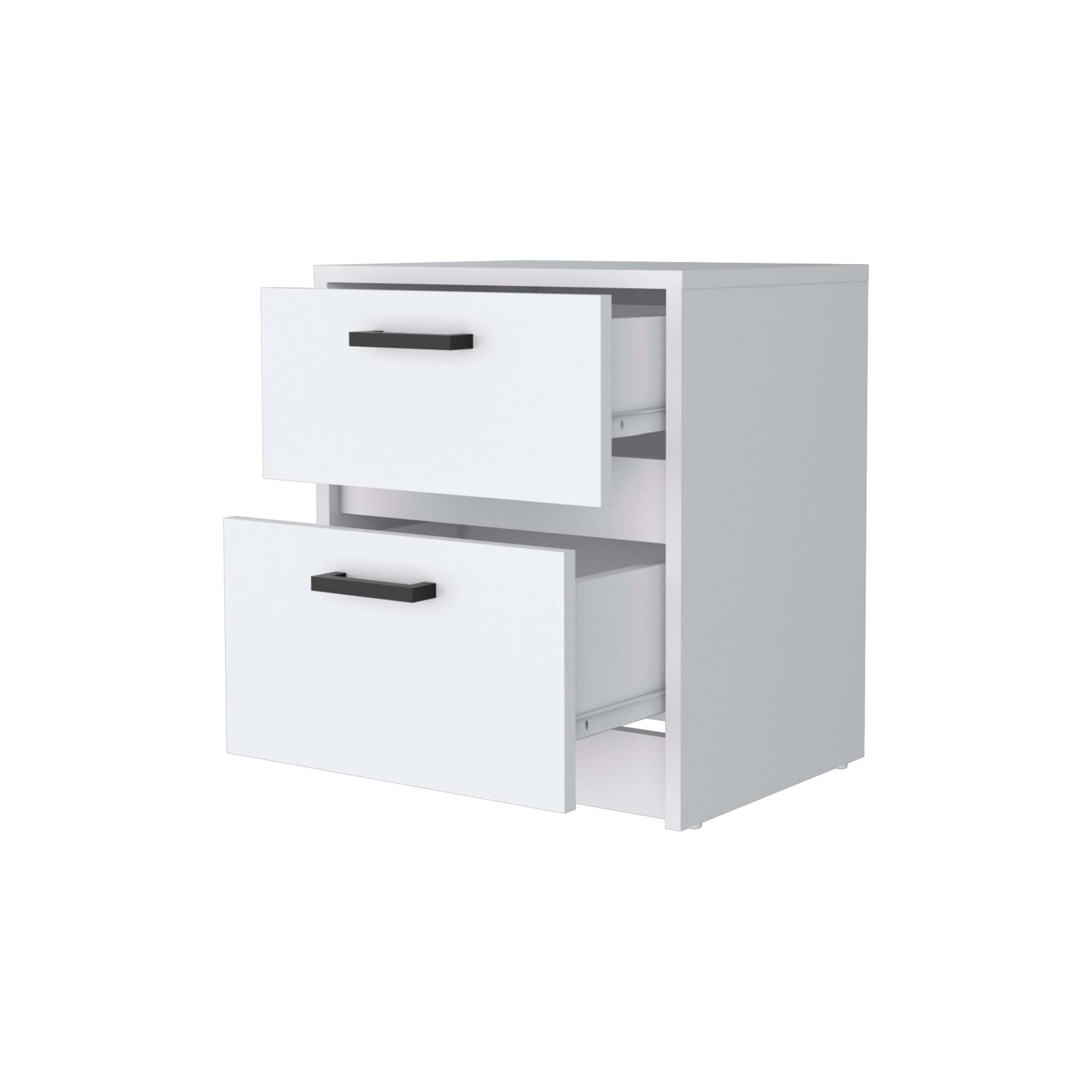 White 2 Drawer Nightstand White White 2 Drawers Bedroom Drawer Storage Drawers White Wood