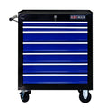 7 Drawers Multifunctional Tool Cart With Wheels Black Blue Black Blue Steel