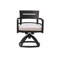 Outdoor Patio Aluminum Swivel Rocker 2Pcs With Outdoor Grade Sunbrella Fabric Cushions, Ember Black Yes Ember Black Rust Resistant Frame Garden & Outdoor Contemporary Multiple Chairs Seating Group Aluminum