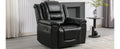 360 Swivel And Rocking Home Theater Recliner Manual Recliner Chair With Wide Armrest For Living Room,Bedroom, Black Old Sku:Pp302953Aab Black Foam Pu