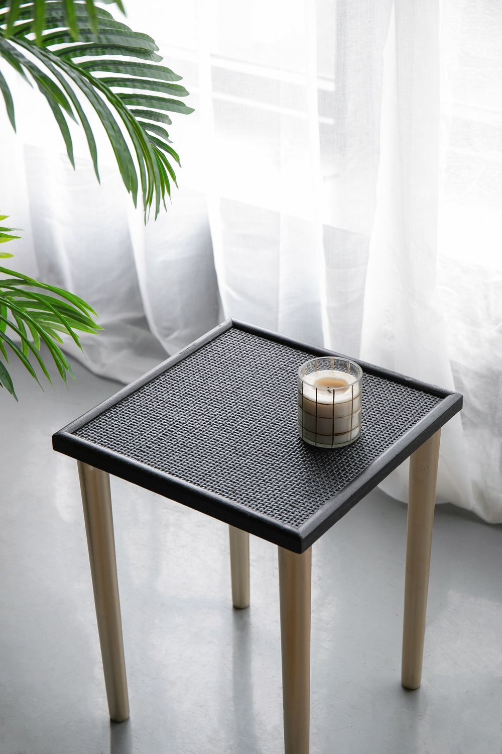 Set Of 3 Side Tables, L:25X15.5X21" M:20X15X18.5" S:14X14X16.5" Black Gold Primary Living Space Boho,Casual,Minimalist Solid Wood Mdf