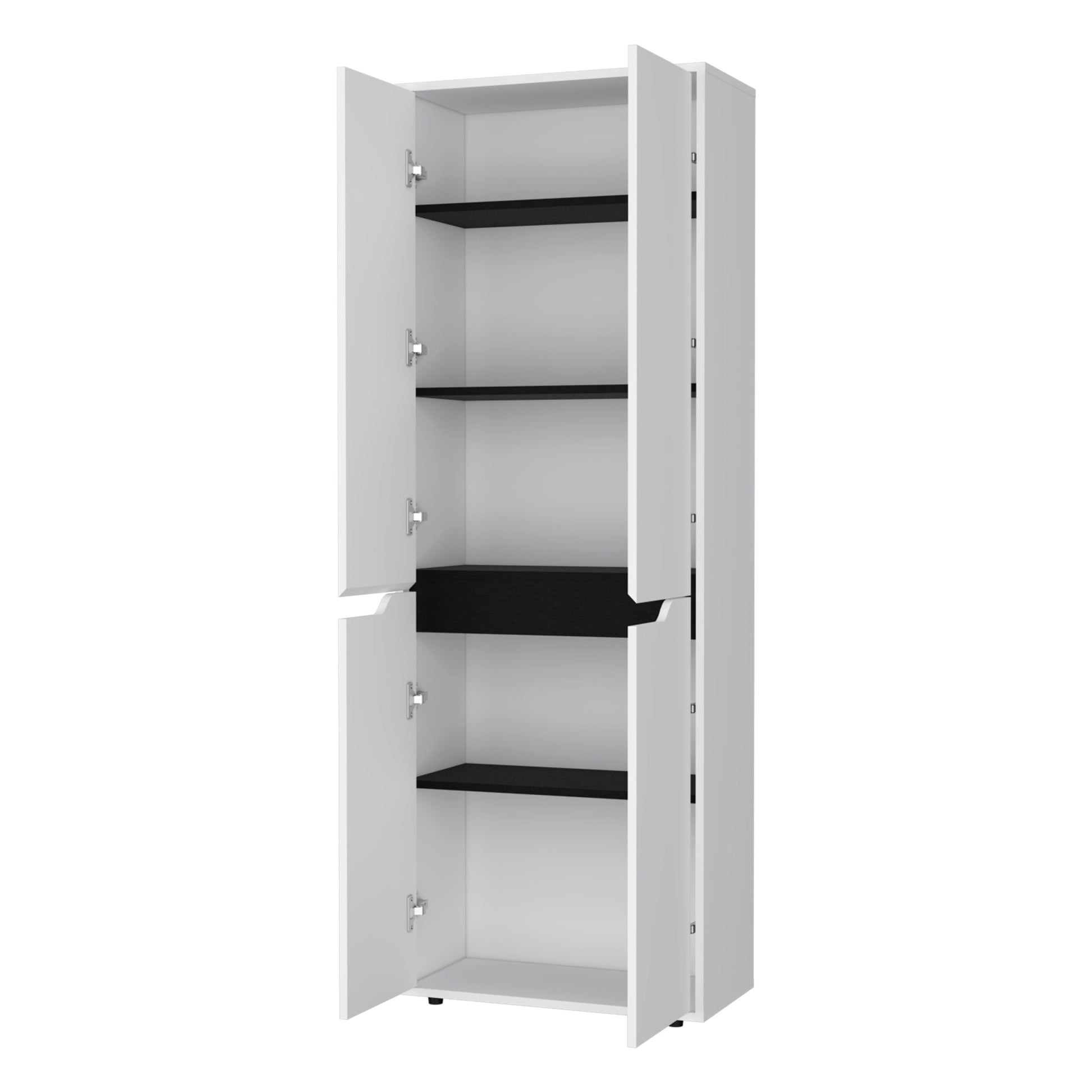 Taylor White 5 Shelf Kitchen Pantry - White White