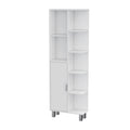 Natalie White 9 Shelf Linen Cabinet - White 1 5