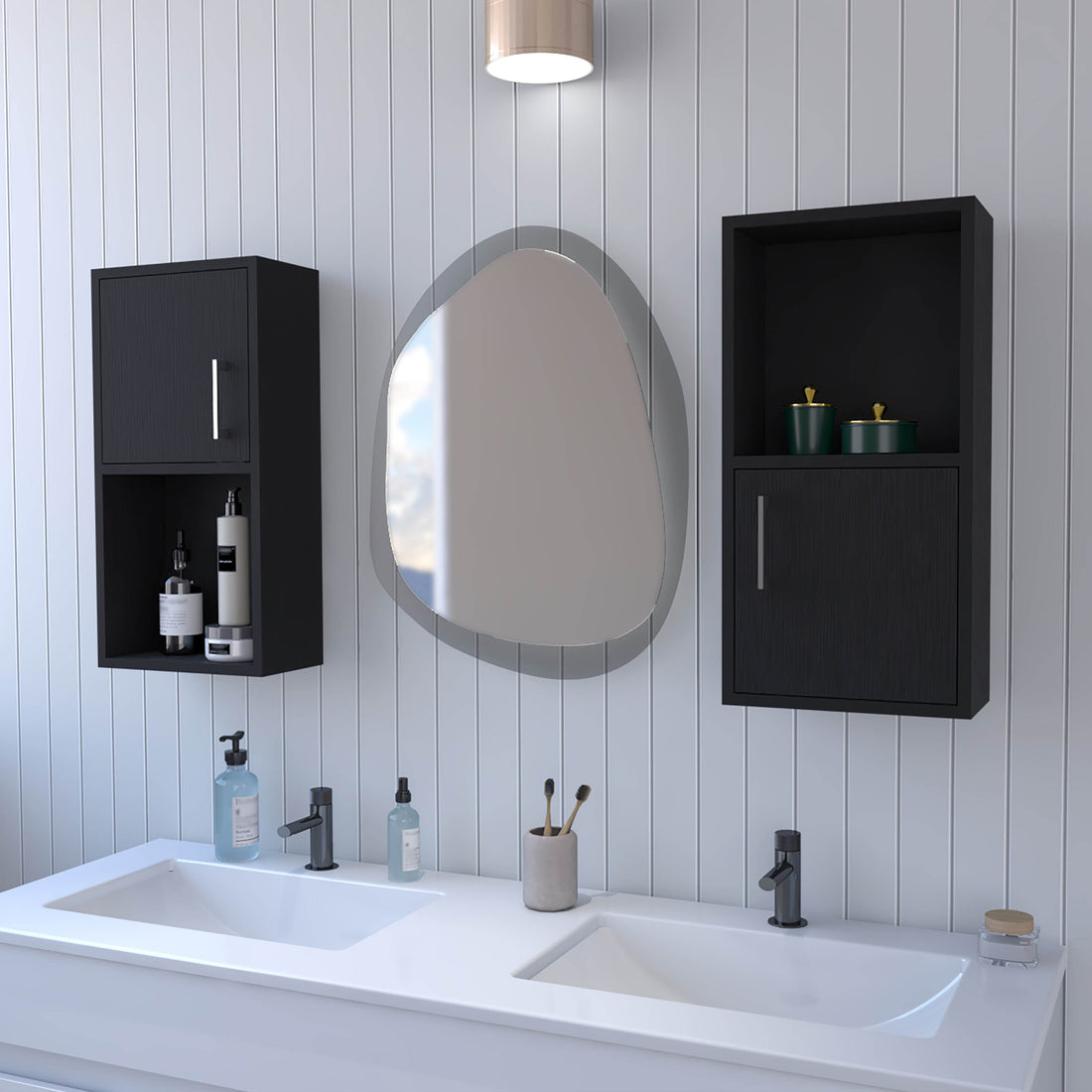 Sydney Black 2 Bathroom Medicine Cabinets With