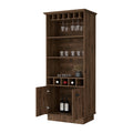 Claire Brown Glassware Rack Bar Cabinet -