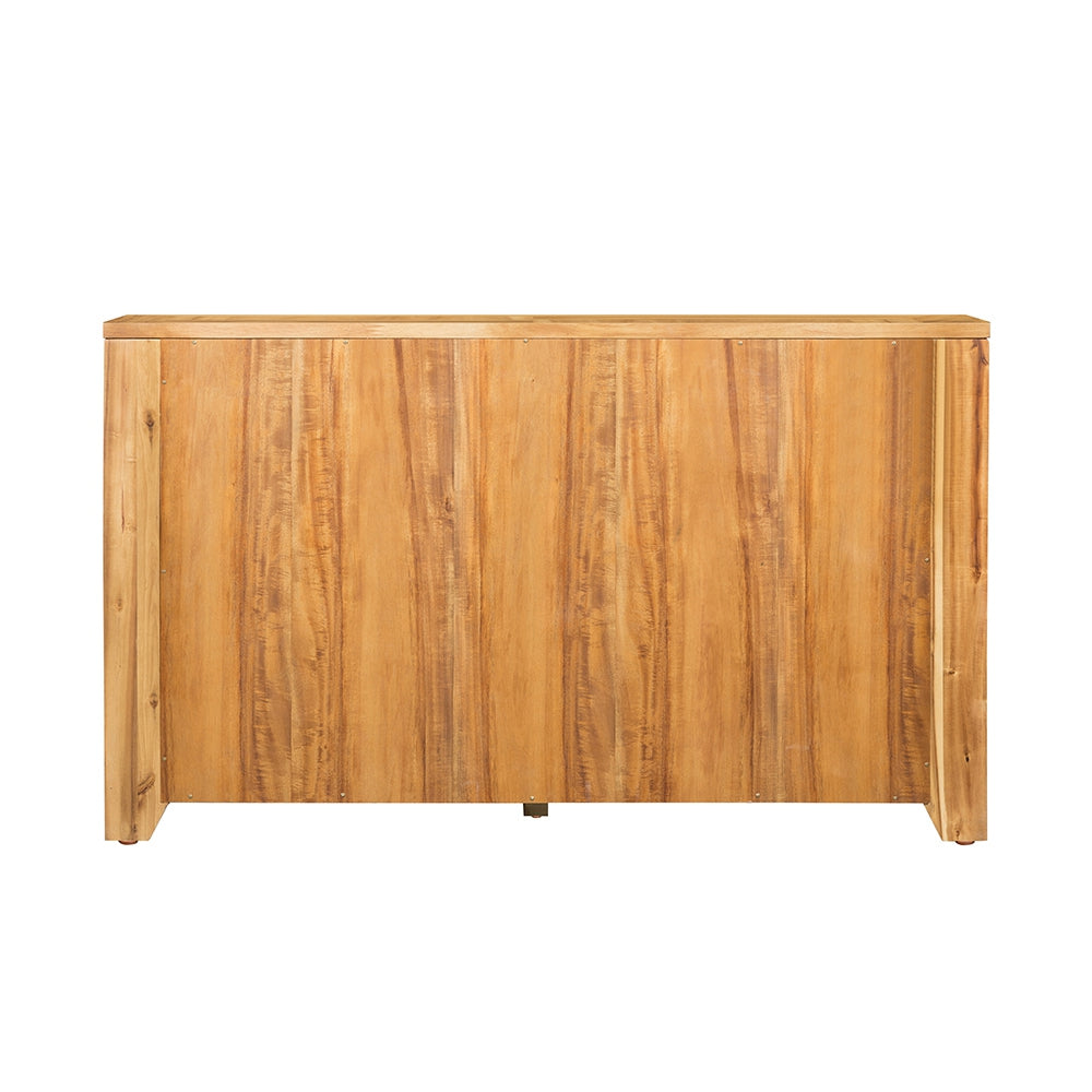 53X17X31.5" 6 Drawer Dresser Natural Wood Brown Primary Living Space B 53X17X31.5" 6 Drawer Dresser Natural Wood Brown Primary Living Space B
