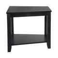 Contemporary Black Finish Chairside Table With Lower Shelf Wedge Shape Wooden Furniture 1Pc Side Table Black Contemporary Open Storage Coffee & End Tables Wood