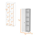 Molly White 1 Door Multistorage Kitchen Pantry -