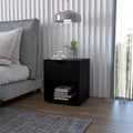 Black Elegant Drawer Nightstand Black 1 Drawer Bedroom Drawer Storage Shelf Wood