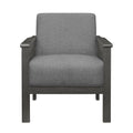 Gray Accent Chair 1Pc Solid Wood Mission Arm Cushion Back Classic Living Room Furniture Antique Gray Wooden Gray Primary Living Space Classic,Transitional Rubberwood Solid Wood