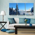 3 Panels Framed Winter Landscape Canvas Wall Art Decor,3 Pieces Mordern Canvas Decoration Painting For Office,Dining Room,Living Room, Bedroom Decor Ready To Hang Rectangle Framed Multicolor Oversized 41In Canvas Nature Scenes