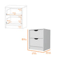 White 2 Drawer Nightstand White White 2 Drawers Bedroom Drawer Storage Drawers White Wood