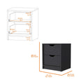 Black 2 Drawer Nightstand Black 2 Drawers Bedroom Drawer Storage Drawers Black Wood