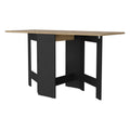 Cole Black And Macadamia Folding Dining Table Black Brown Folding Dining Room Rectangular Kitchen & Dining Tables Rectangular Wood