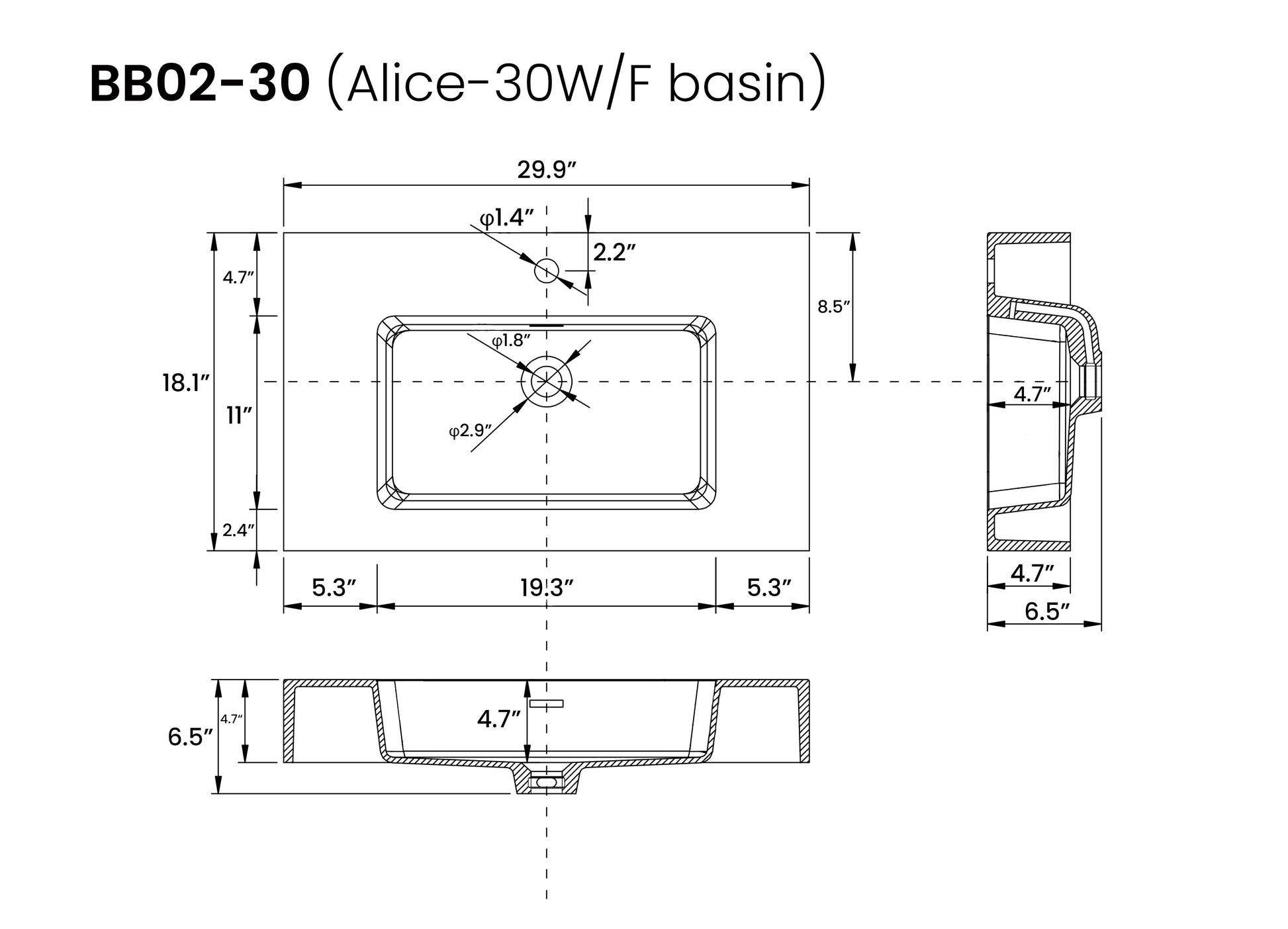 U063 Alice72W 201 Alice 72" White Bathroom Vanity With Double Sinks And Open Shelf, Modern Wall Mounted Floating Bathroom Vanity, One Piece Sink Basin Without Drain And Faucet White Bathroom Modern Mdf Mdf