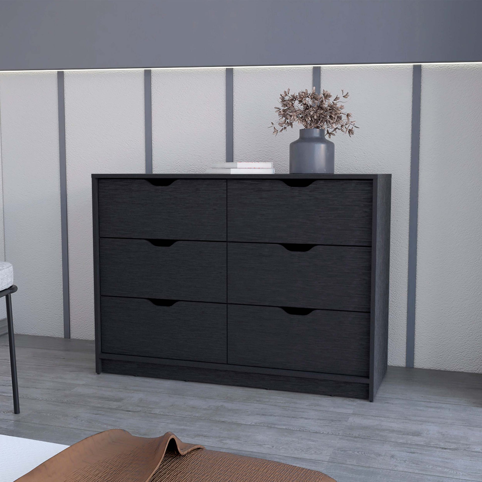 Black 4 Drawer Dresser Black Bedroom Wood