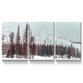 3 Panels Framed Winter Forest Canvas Wall Art Decor,3 Pieces Mordern Canvas Decoration Painting For Office,Dining Room,Living Room, Bedroom Decor Ready To Hang 2030In Thickness 1.5Inch Rectangle Framed Multicolor Oversized 41In Canvas Nature Scenes