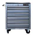 7 Drawers Multifunctional Tool Cart With Wheels Silver Silver Steel