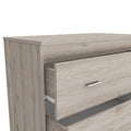 Topaz Three Drawer Dresser, Superior Top, Handles, Light Gray Gray Particle Board Particle Board