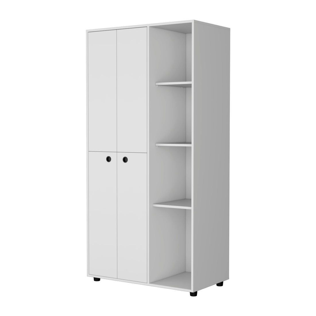 White 1 Drawer Armoire Closet White Bedroom Wood