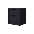 Black 2 Drawer Nightstand Black 2 Drawers Bedroom Drawer Storage Drawers Black Wood