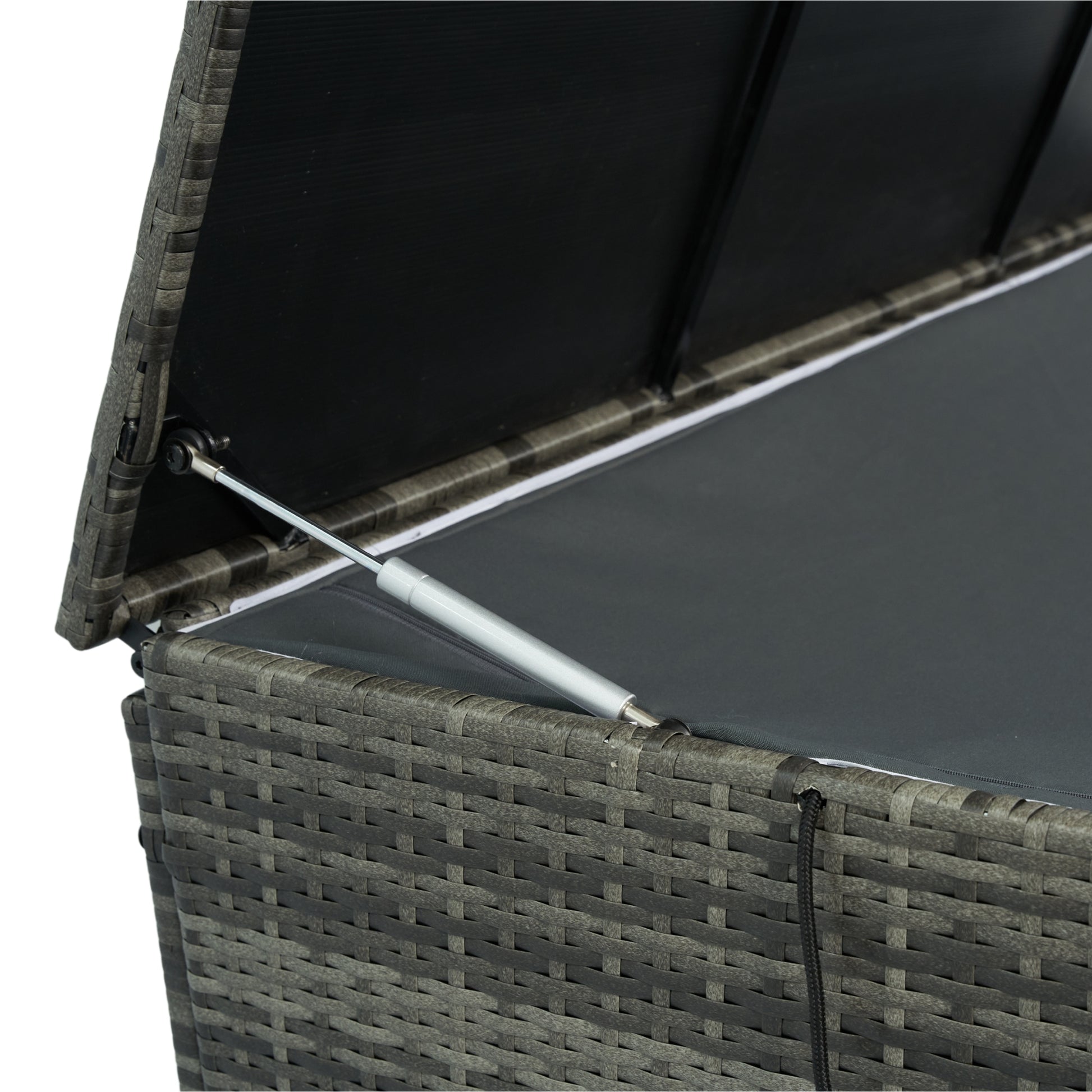 Outdoor Storage Box, 200 Gallon Wicker Patio Deck Boxes With Lid, Outdoor Cushion Storage For Kids Toys, Pillows, Towel No Sectional Grey Mildew Resistant Frame Mildew Resistant Cushion Garden & Outdoor American Traditional Pe Rattan Iron Waterproof