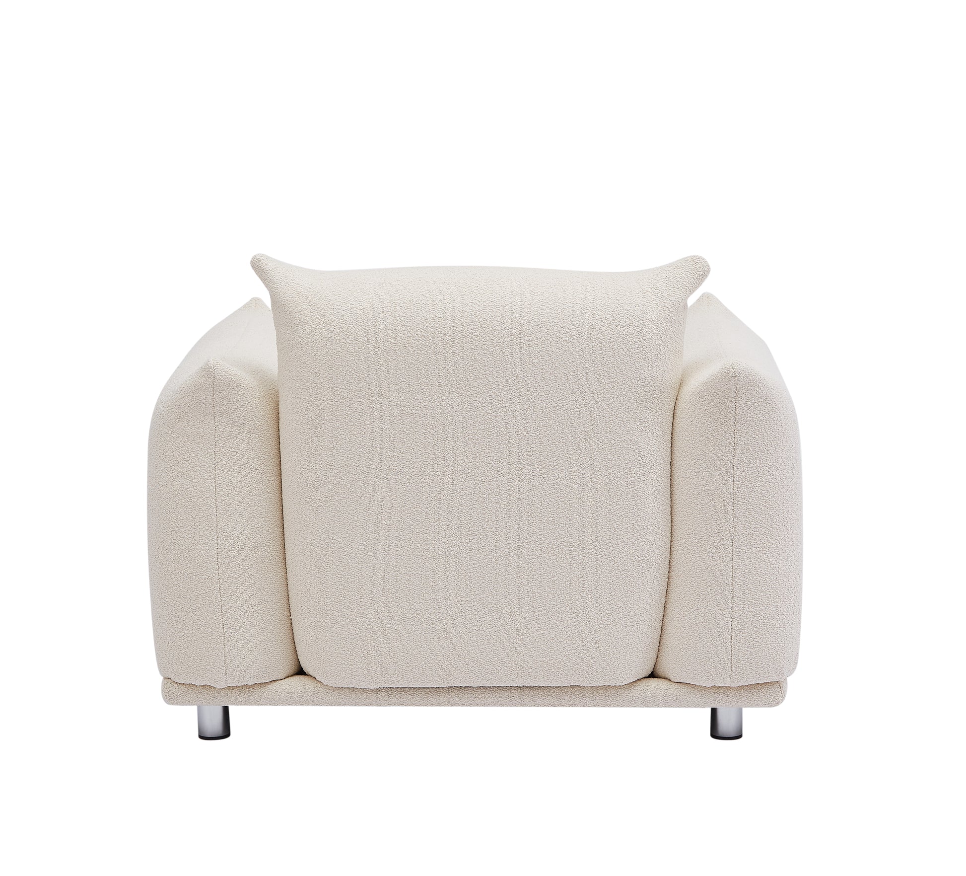 Sherpa Accent Chair Single Sofa 42"W Accent Chair For Bedroom Living Room Apartment, Beige Beige Foam Fabric 1 Seat