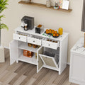 Tilt Out Trash Cabinet, Rattan Kitchen Trash Can