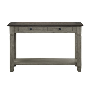 Coffee And Antique Gray Finish 1Pc Sofa Table With 2 Drawers Bottom Shelf Wooden Living Room Furniture Antique Gray Primary Living Space Casual,Contemporary Drawers Rectangular Console Tables Wood