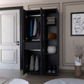 Black 1 Drawer Armoire Closet Black Bedroom Wood