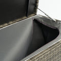 Outdoor Storage Box, 200 Gallon Wicker Patio Deck Boxes With Lid, Outdoor Cushion Storage For Kids Toys, Pillows, Towel No Sectional Grey Mildew Resistant Frame Mildew Resistant Cushion Garden & Outdoor American Traditional Pe Rattan Iron Waterproof